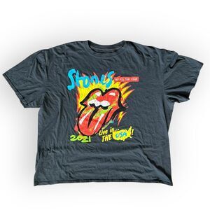 2021 The Rolling Stones No Filter Tour Black T-Shirt XXL Concert Merchandise